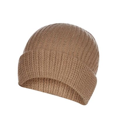 Red Herring - Natural knitted beanie hat