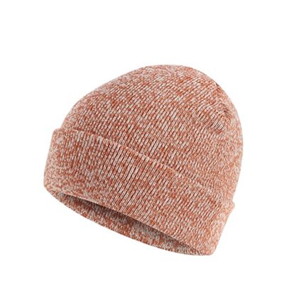 Red Herring - Orange twist knit beanie hat