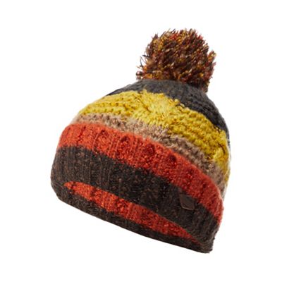Mantaray - Yellow striped knit bobble hat