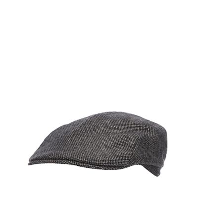 J by Jasper Conran - Grey textured flat cap with wool