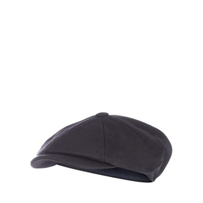 Hammond & Co. by Patrick Grant - Black wool blend baker boy hat