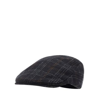 Hammond & Co. by Patrick Grant - Navy windowpane check flat cap