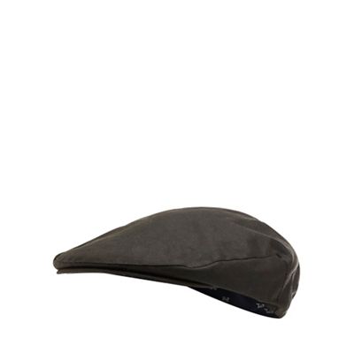 Hammond & Co. by Patrick Grant - Dark green waxed flat cap