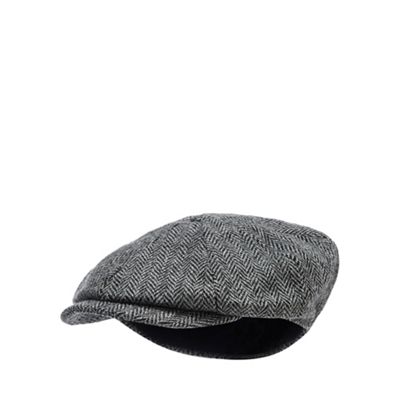 Hammond & Co. by Patrick Grant - Grey herringbone wool baker boy hat