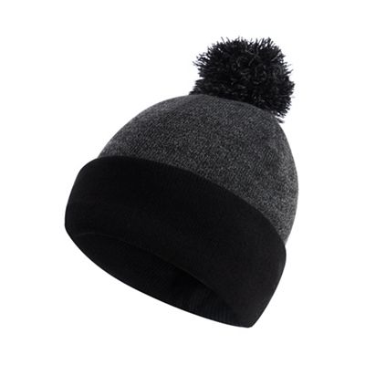 Maine New England - Grey thermal knit bobble hat
