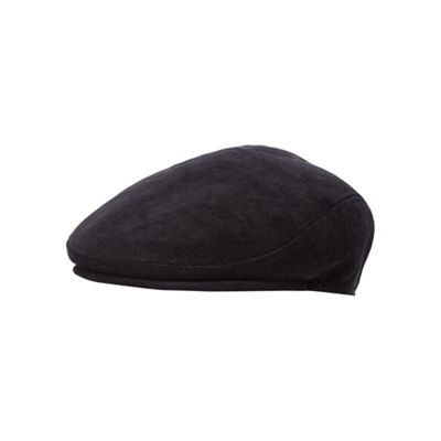 The Collection - Black corduroy flat cap