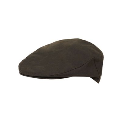 RJR.John Rocha - Dark green waxed cotton flat cap