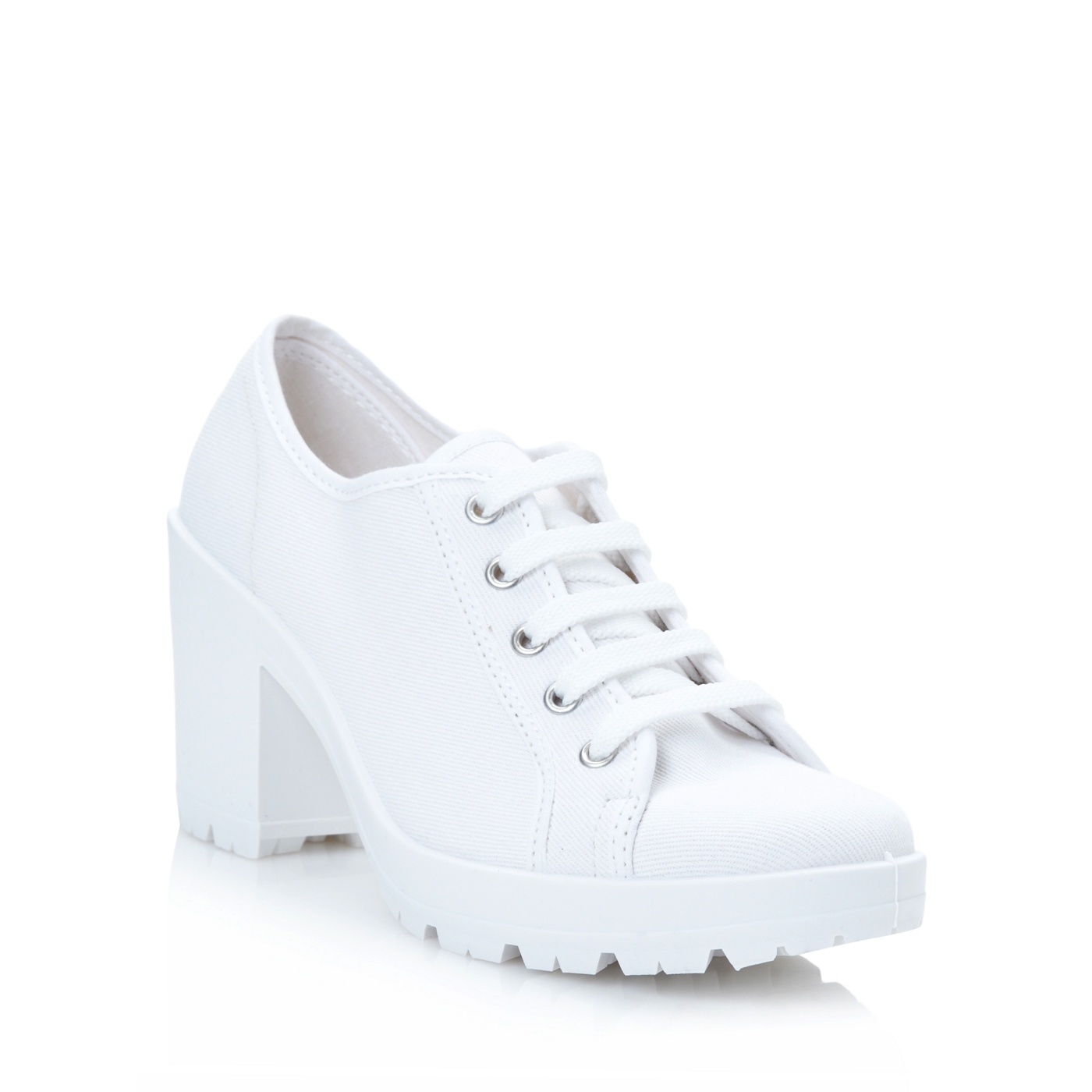 Red Herring White high block heeled trainers