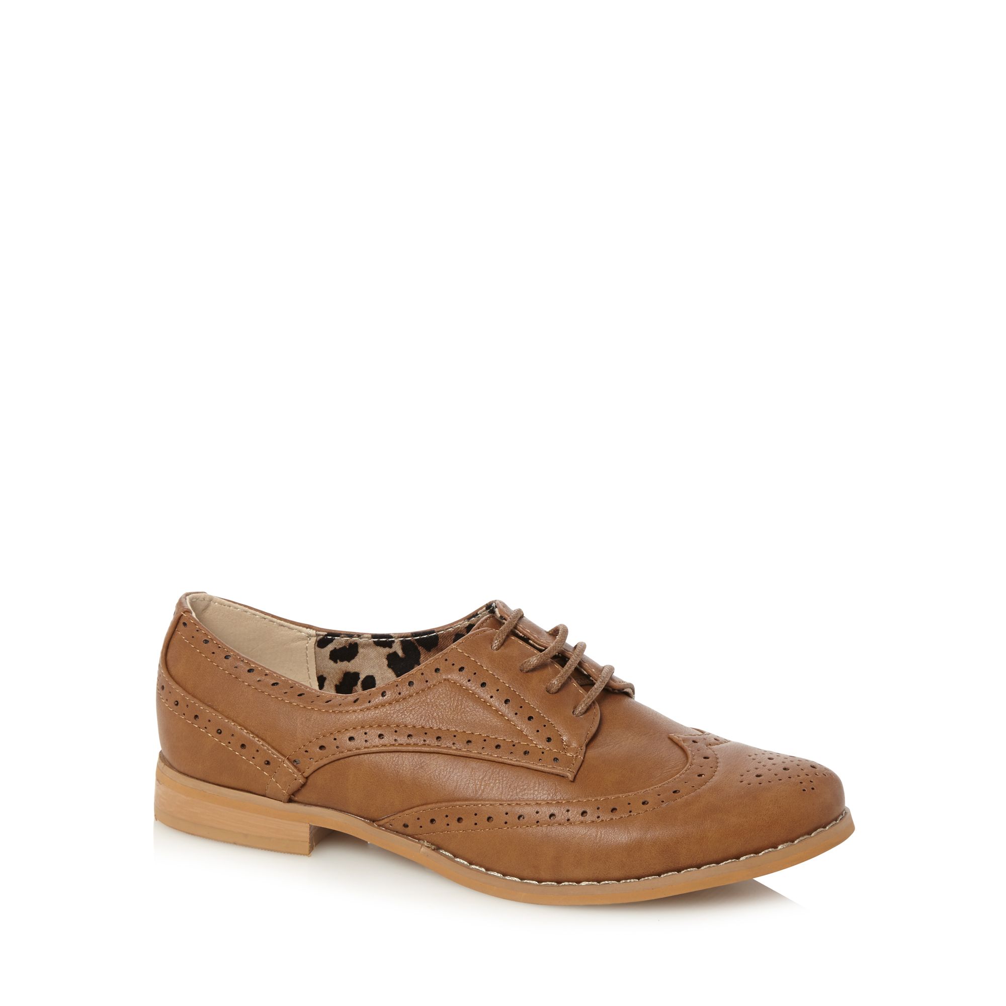 Red Herring Womens Tan Punched Hole Lace Up Brogues From Debenhams | eBay