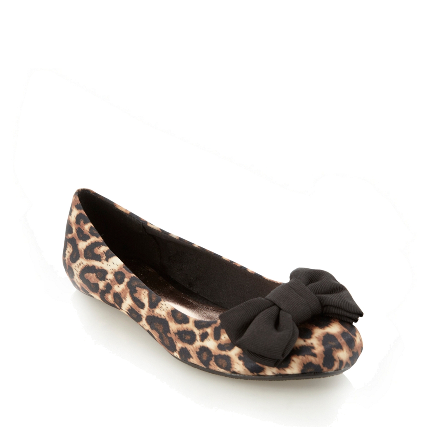 Red Herring Brown leopard print bow ballet pumps