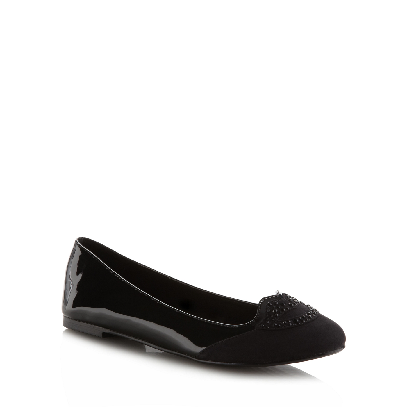 H by Henry Holland Designer black diamante lip pumps