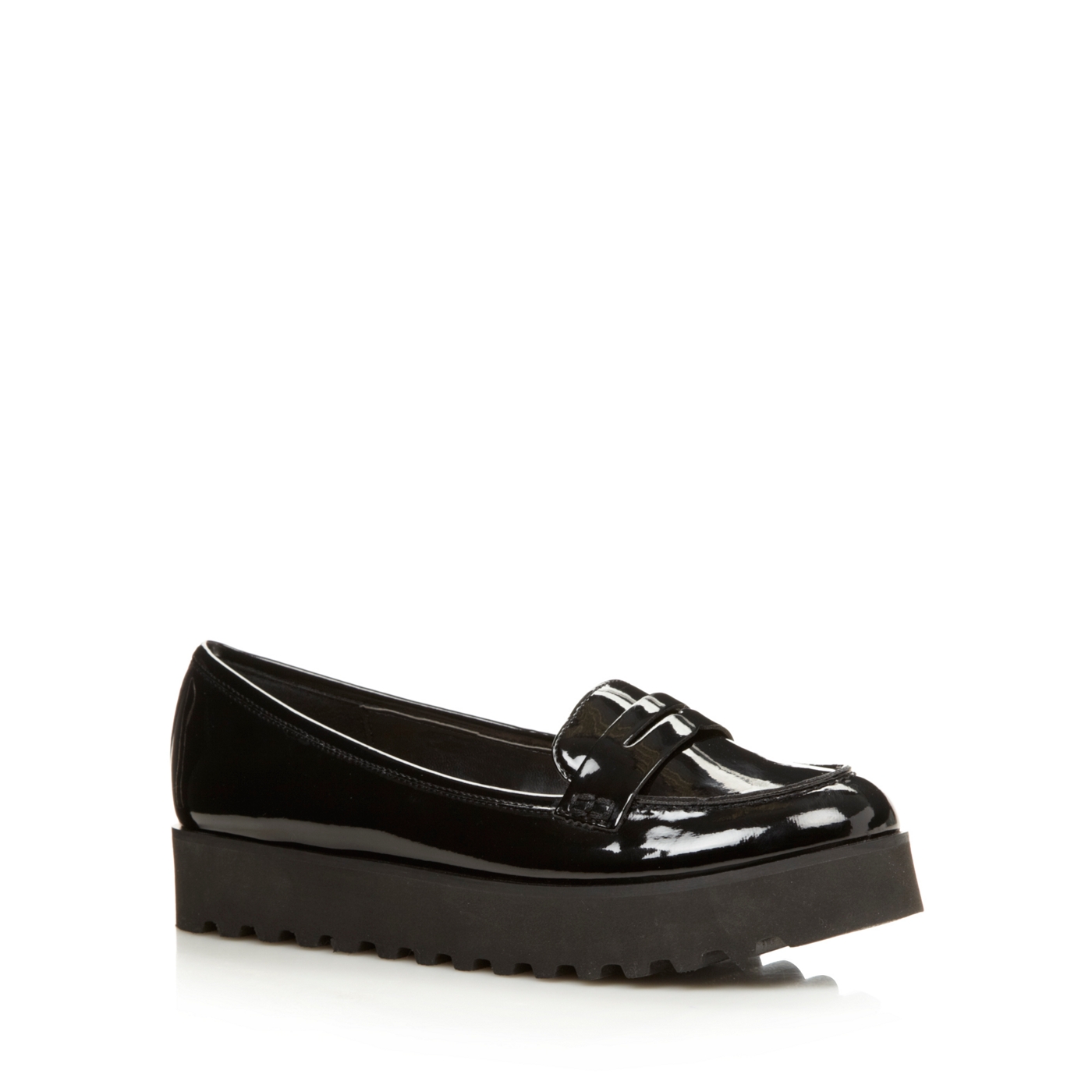 H by Henry Holland Designer black patent loafers