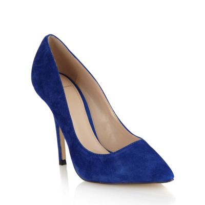 J by Jasper Conran Royal blue suede high heel pointed toe court shoes ...