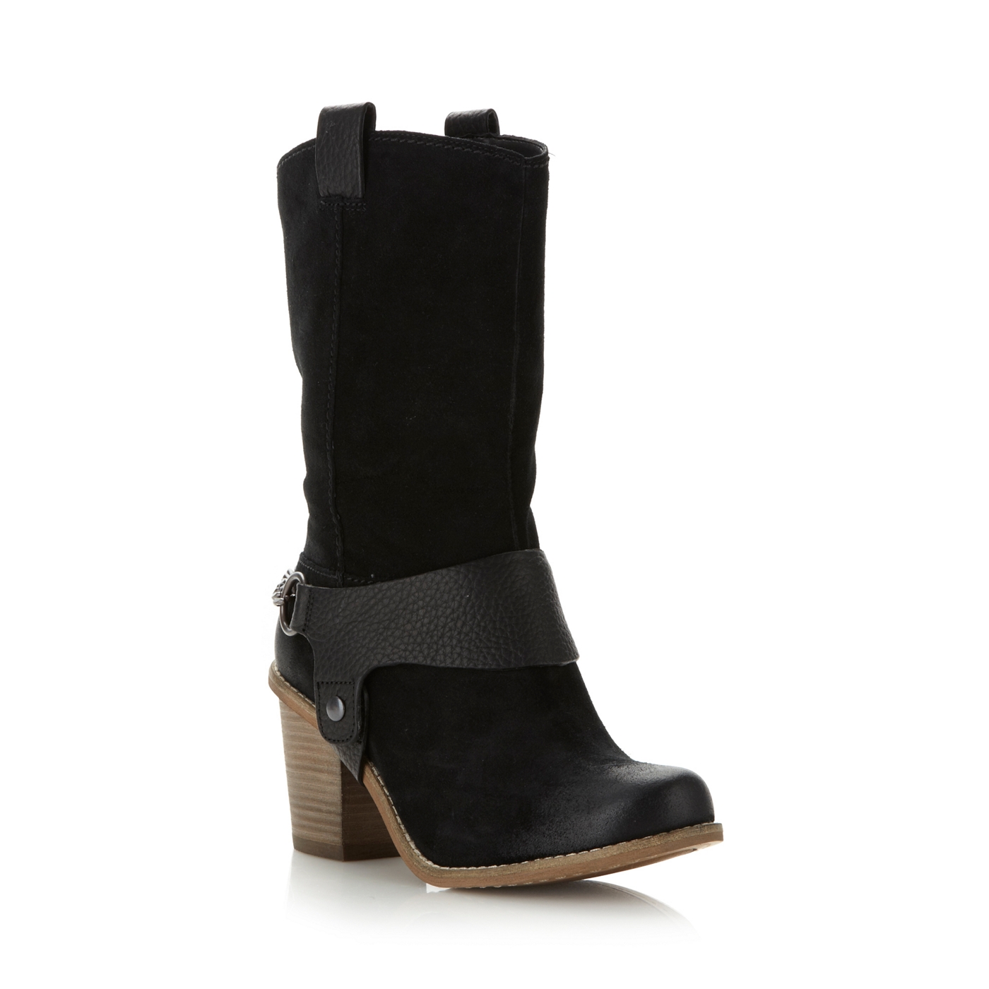 Clarks Black Marble Opal mid calf length boots