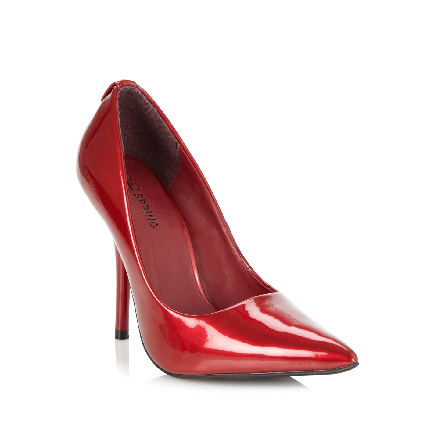 Call It Spring Red metallic Delahanty high court shoes