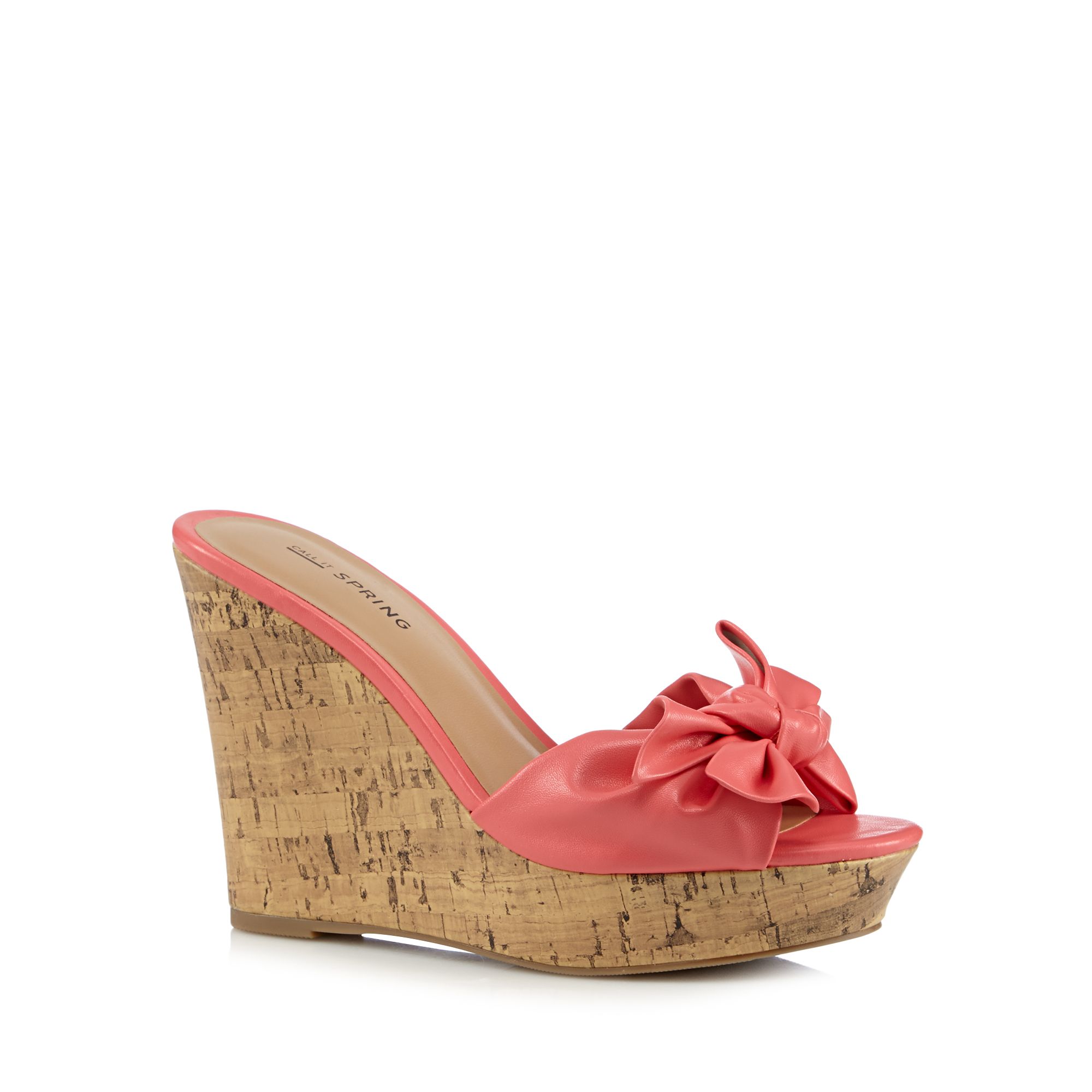 Call It Spring Womens Coral 'Gralivia' Wedge Sandals From Debenhams | eBay