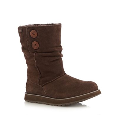 skechers womens brown keepsakes 2.0 cabin feels boots