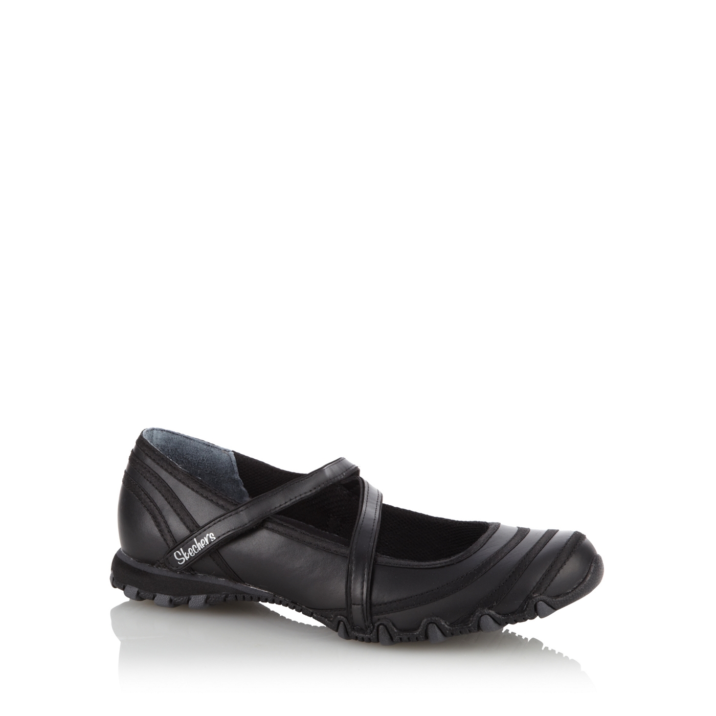 Skechers Black biker ribboneer pumps