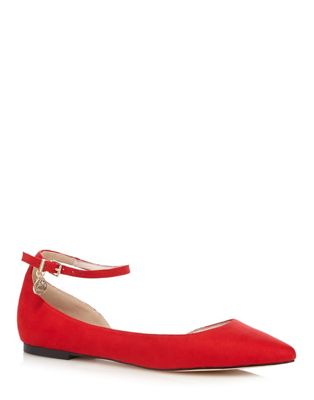 Faith Red suedette flat shoes | Debenhams