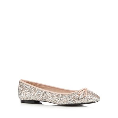 Faith Silver sequin ballet shoes | Debenhams