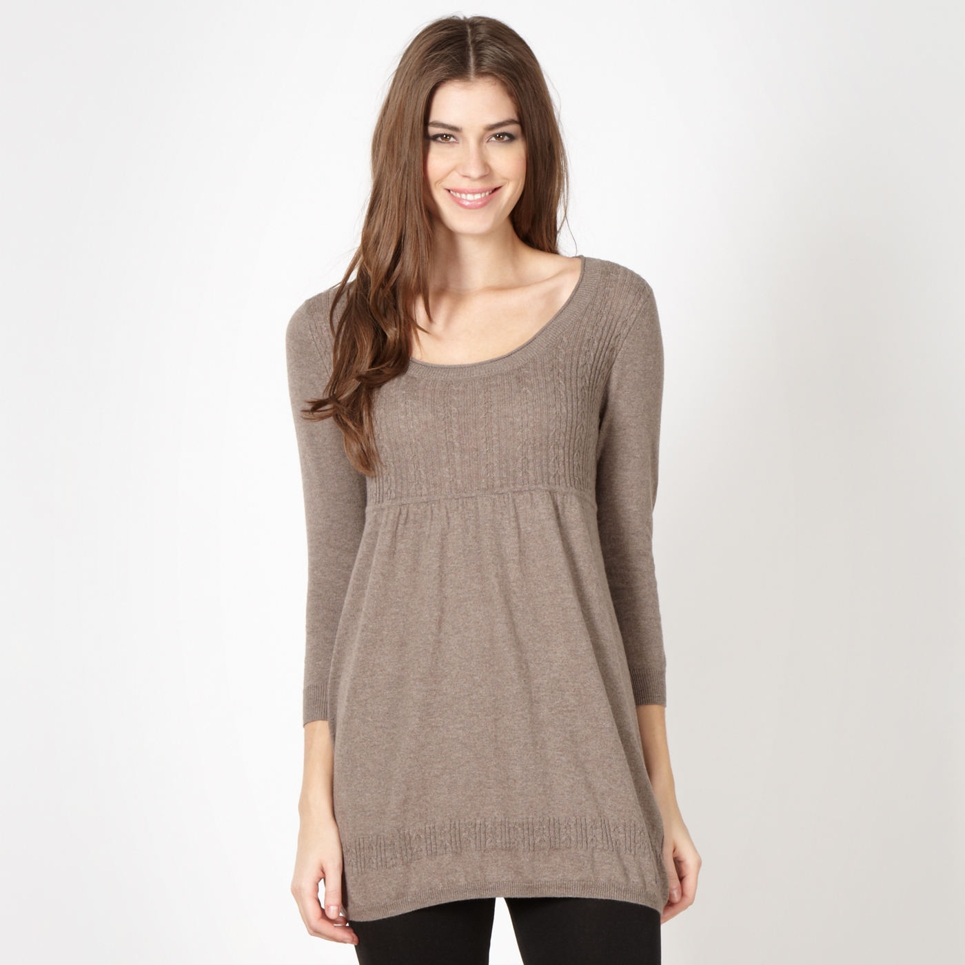 Mantaray Taupe knitted tunic