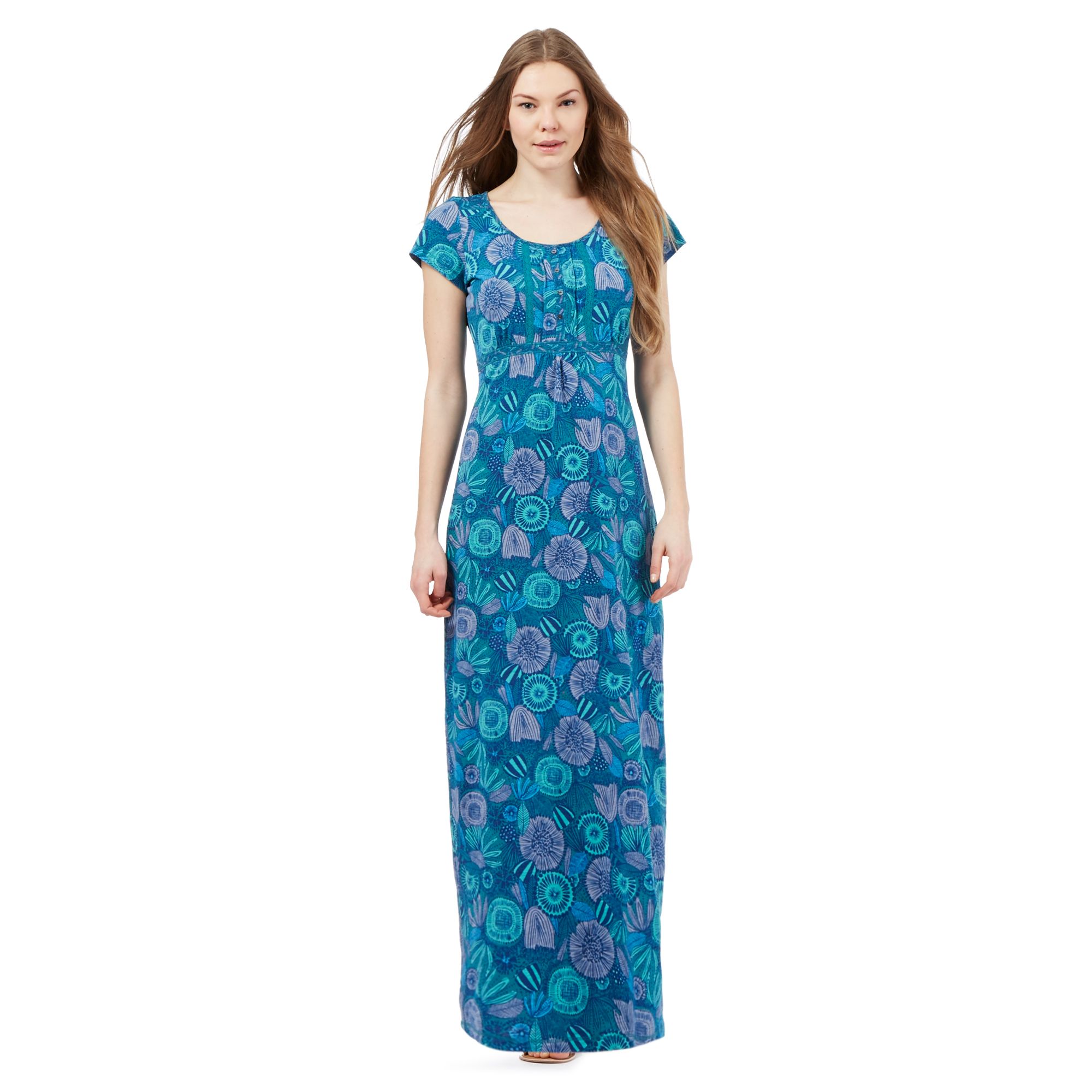 Mantaray Womens Dark Green Floral Print Maxi Dress From Debenhams | eBay