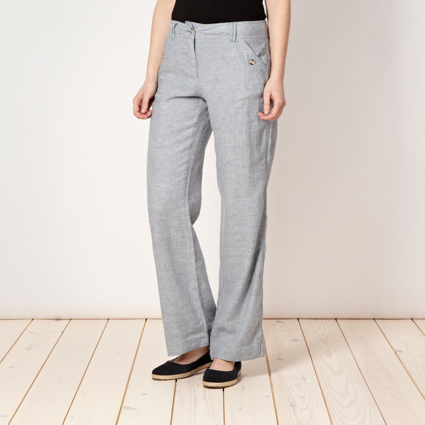 Mantaray Blue herringbone trousers