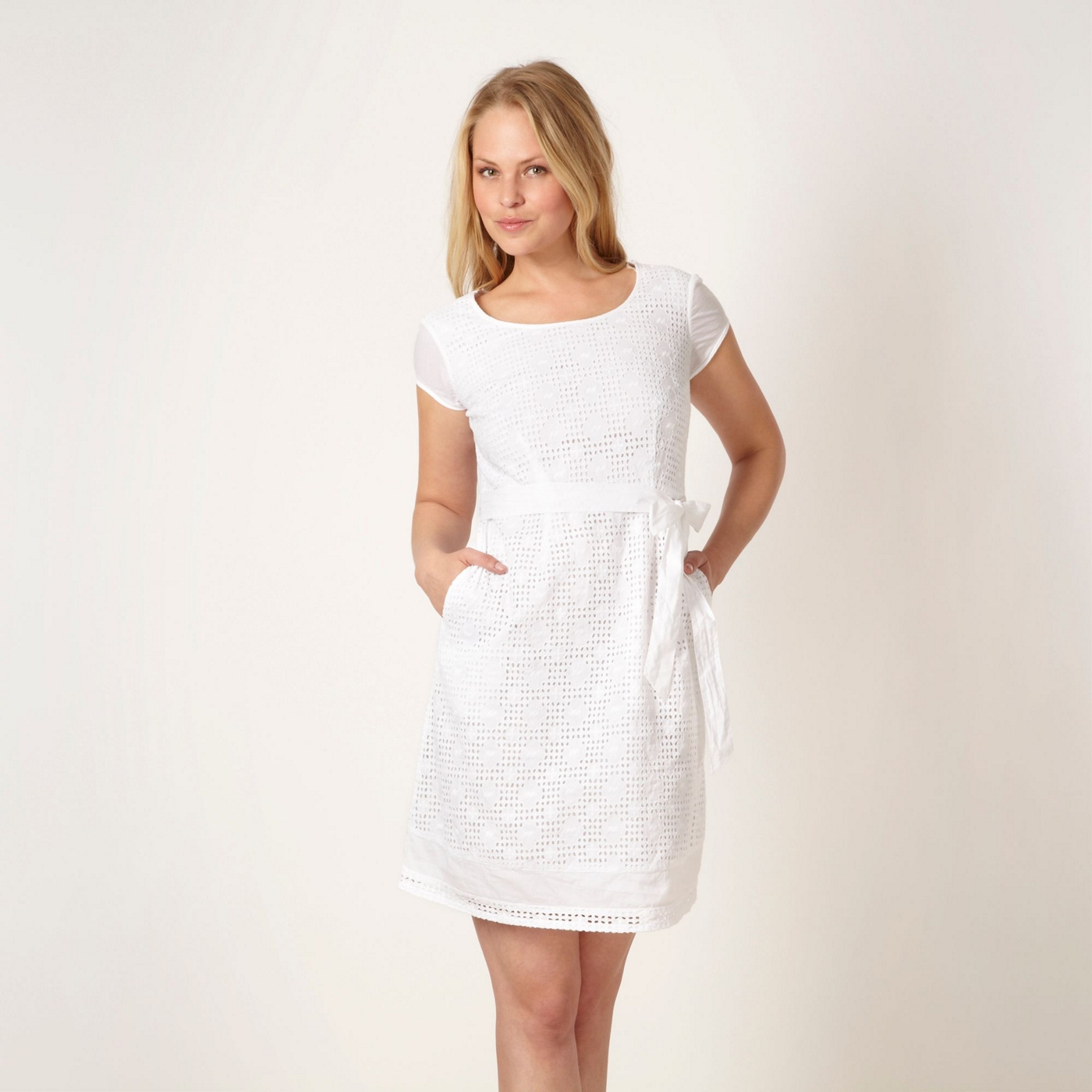 Mantaray White broderie dress