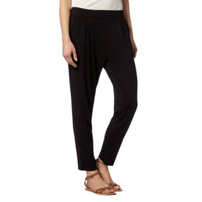 The Collection Black pleated jersey trousers | Debenhams