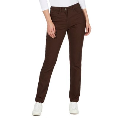 The Collection Dark brown straight leg jeans | Debenhams