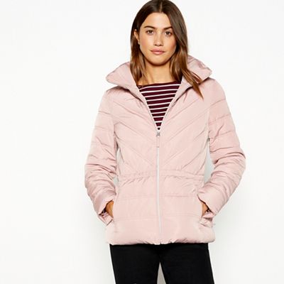 The Collection - Pale pink padded hooded jacket