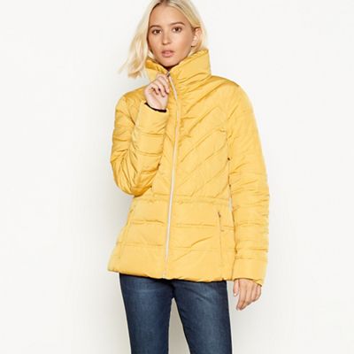 The Collection - Light gold padded hooded jacket
