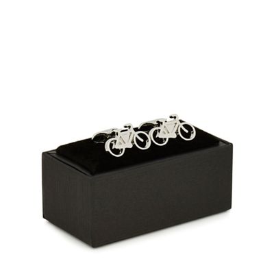 The Collection - Silver bicycle cufflinks