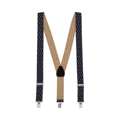 Osborne - Navy mini Fleur de Lys braces