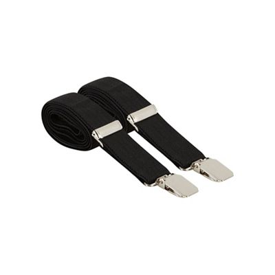 Osborne - Black slim herringbone braces