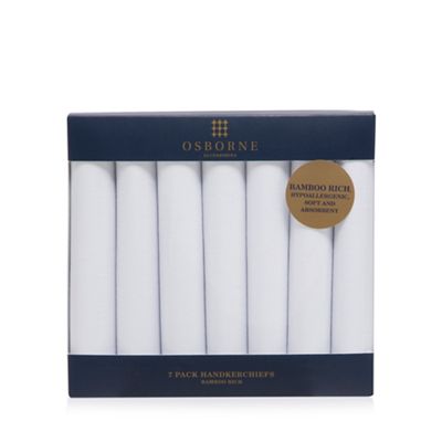 Osborne - Pack of seven Bamboo-rich handkerchiefs