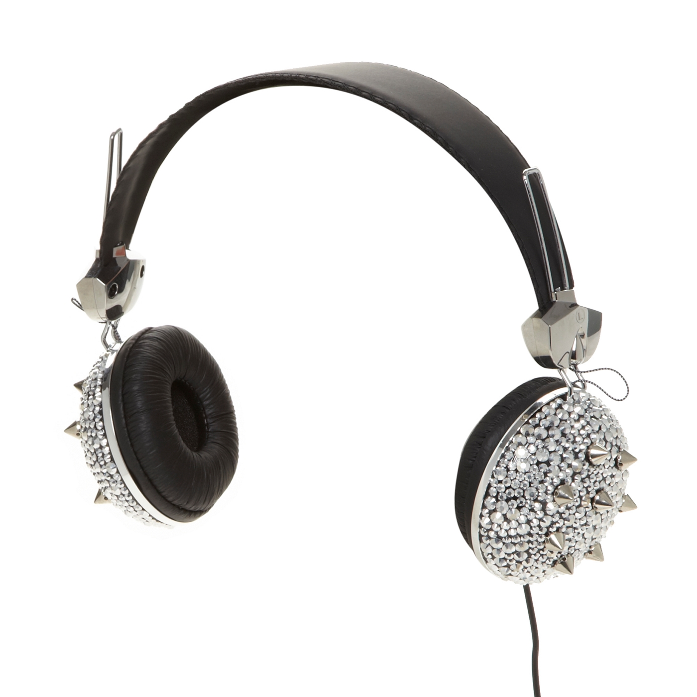 Skinnydip Silver spike headphones