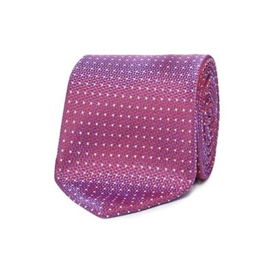 The Collection - Pink dotted silk tie