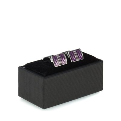 The Collection - Purple diamond cufflinks