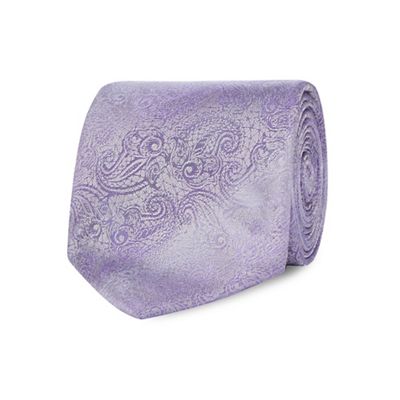 The Collection - Lilac floral textured tie