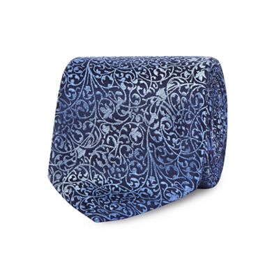 The Collection - Blue floral textured tie