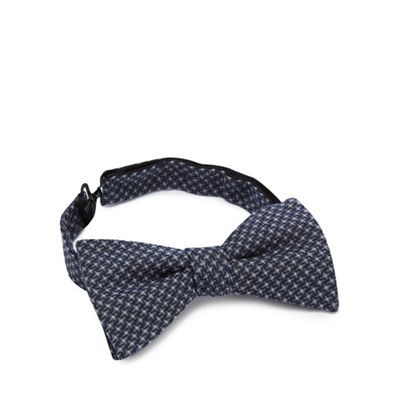 Hammond & Co. by Patrick Grant - Silver dogtooth bow tie