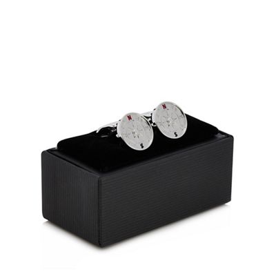 The Collection - Silver compass cufflinks