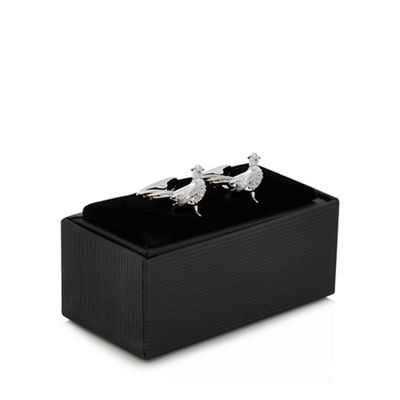 The Collection - Silver pheasant cufflinks