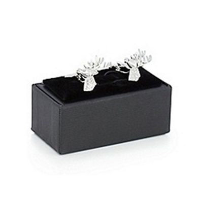 The Collection - Silver stag cufflinks in a gift box