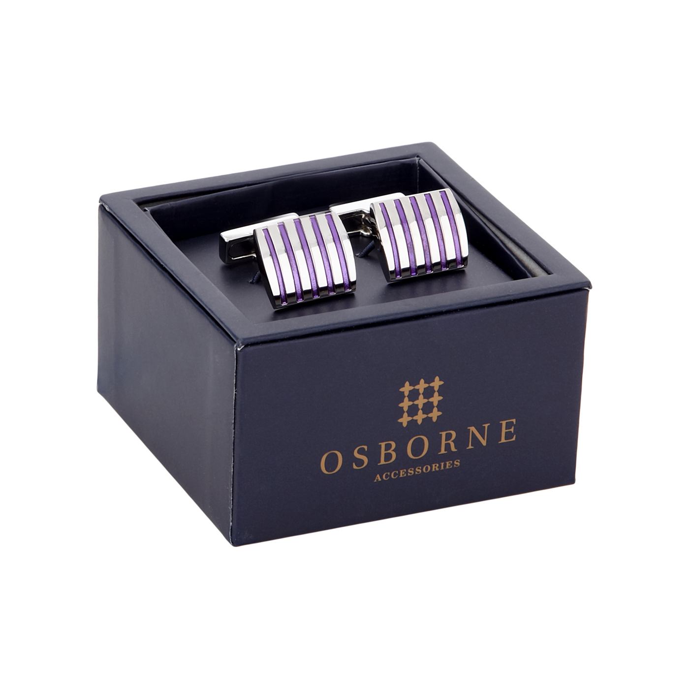 Osborne Purple striped cufflinks