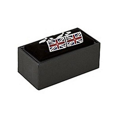 The Collection - Silver 'Union jack' cufflinks