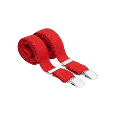 Osborne - Red slim herringbone braces