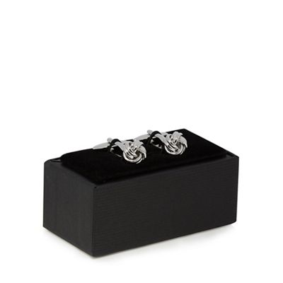 The Collection - Silver knotted cufflinks