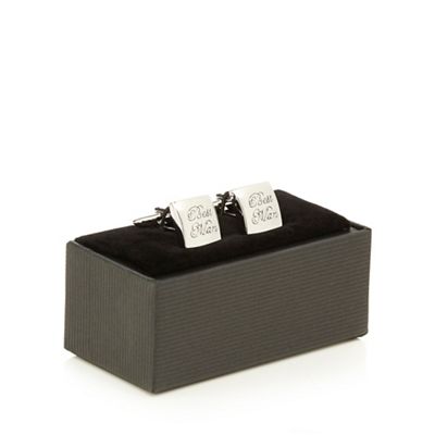 The Collection - Silver 'Best Man' cufflinks